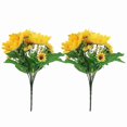 thumbnail image 1 of 5-8 Bundles Artificial Flower Plastic Fake Outdoor Plant Faux UV Resistant Decor, 1 of 5