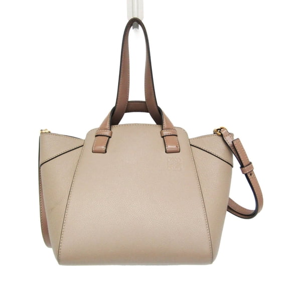 Pre-Owned Loewe Hammock Nugget Women's Leather Handbag,Shoulder Bag Light Beige