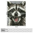thumbnail image 4 of Creowell Throw Blankets for Sofa Couch Fluffy Cozy Flannel Travel Outdoor Blanket, Summer Desk Blanket for Work Chair, Lap Blanket &amp; Pet Blanket, Home Decor- Cartoon Cute Raccoon 60x80in, 4 of 6