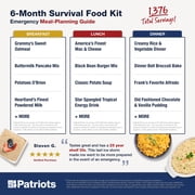 4Patriots 6-Month Survival Food Kit: Emergency Food Supply Designed to Last 25 Years, 1,376 Servings