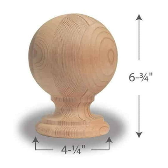 Jumbo Traditional Finial, Treated Pine – Decorative Post Cap for 6x6 Posts, 1 Piece