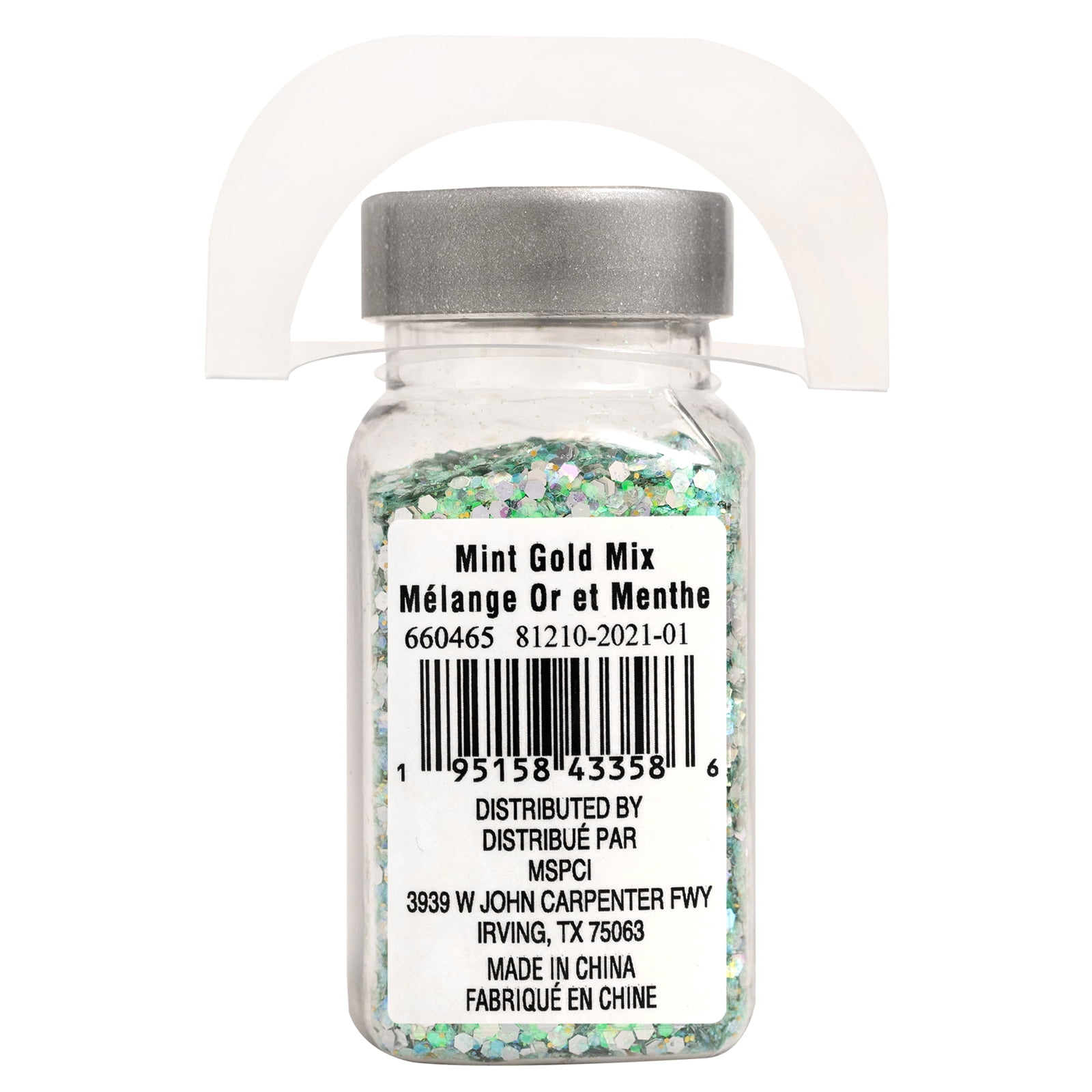 Recollections Specialty Polyester Mint & Gold Glitter, 12 Pack