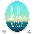 thumbnail image 1 of Ride the Wave Ocean Surf - 3" Vinyl Sticker - For Car Laptop I-Pad Phone Helmet Hard Hat - Waterproof Decal, 1 of 1