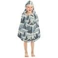 thumbnail image 7 of Toddler Hooded Beach Towel 24x50 Kids Bath Towels Soft Quick Dry for Swim Pool Boys Girls Snow House Tree, 7 of 7