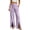 Purple, variant on Pants for Women with Pockets 100% Cotton Fashion Elastic Waist Casual Straight Leg Pants