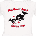 thumbnail image 4 of Inktastic My Great Aunt Loves Me Orca Family Boys or Girls Long Sleeve Baby Bodysuit, 4 of 5