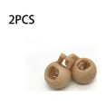 thumbnail image 4 of kurtrusly 2pcs Cord Stoppers Lock End Toggles Spherical Hole Tightening Locks Tool Rope Clasp Sportswear Drawstring Lanyard Button Khaki, 4 of 5