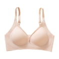 thumbnail image 2 of Yotami Womens Seamless Bras Wireless Push Up Everyday Underwear for Home Solid Color Support Bras with Removable Pads, 36A, Pink, 2 of 4