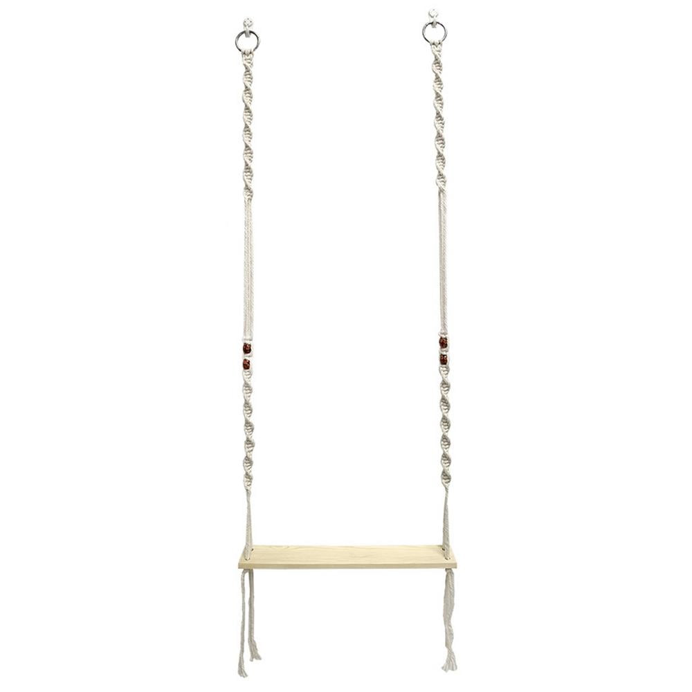 Famure Handmade Chicken SwingWooden Chicken Perch with Cotton Rope,Chicken Coop ToyOutdoor