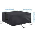 thumbnail image 3 of Kiplyki 30" x 30" x 24.5" Black Gas Fire Cover, Waterproof Anti-UV Heavy Duty, 3 of 7