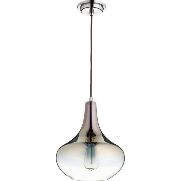 8004-1311-Quorum Lighting-1 Light Pendant in Transitional style - 11.25 inches wide by 15.5 inches high-Gunmetal/Coffee Ombre Finish    -Traditional