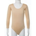 thumbnail image 2 of Manyakai Kids Girls One Piece Bodysuit Long Sleeve Basic Ballet Dance Leotards Unitard Gymnastics Round Neck 150, 2 of 7