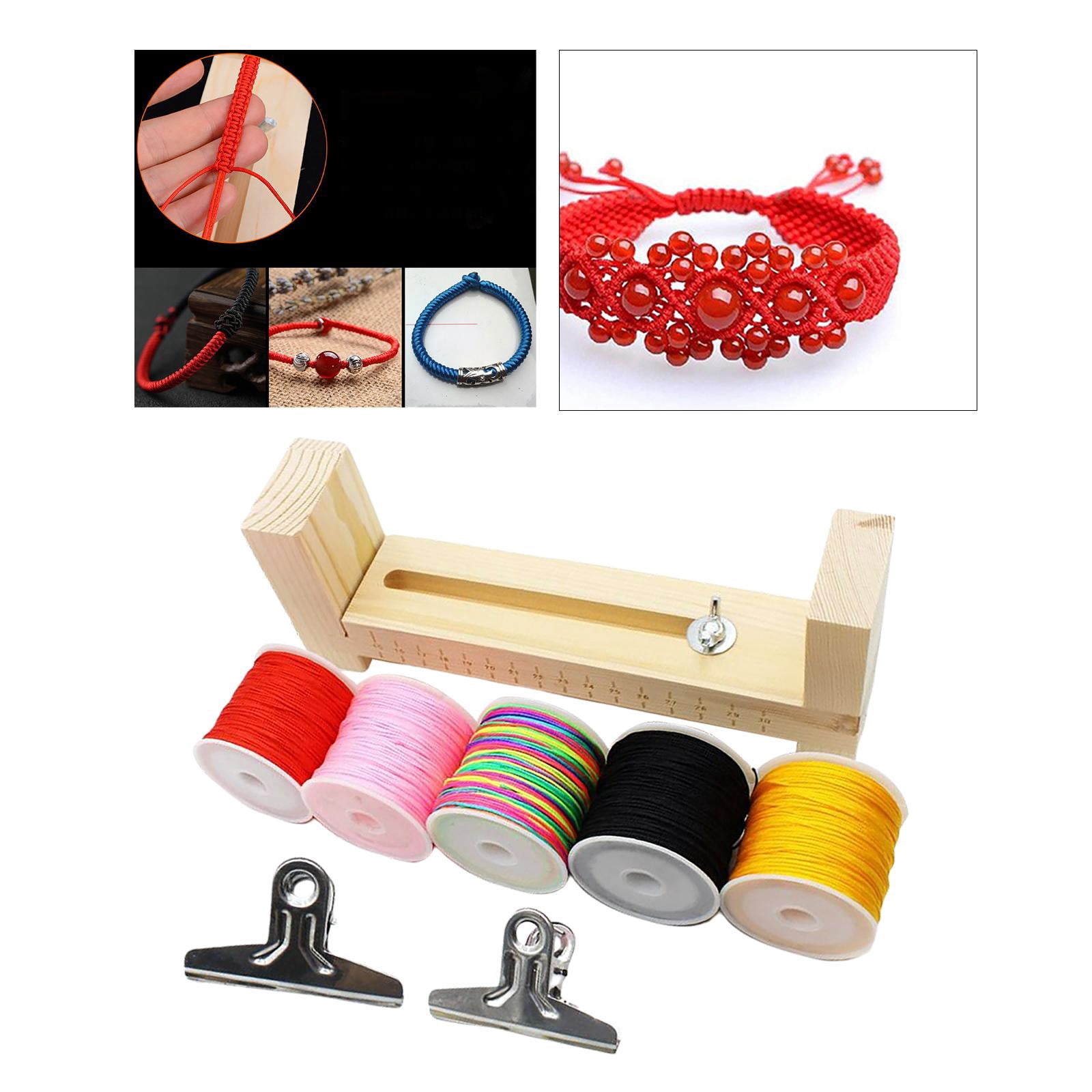 GUOOL Adjustable Jig Bracelet Maker Kit - Wristband Maker Parachute Cord Weaving Braiding DIY Crafting Accessories - B B