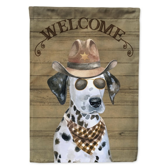 Carolines Treasures CK6312CHF Dalmatian Puppy Country Dog Flag Canvas House Size  Large multicolor