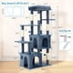 thumbnail image 4 of Yeshouse Árbol para gatos de 155 cm, varios niveles, ideal para gatos grandes y Maine Coon, con percha gigante, 2 compartimentos, postes rascadores de sisal y pelotas colgantes, 4 of 7