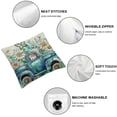 thumbnail image 4 of Acheng Blue Truck Lumbar Decorative Throw Pillow Cover, Spring Summer Flower Eucalyptus Leaves Rectangle Cushion Case Decor, Floral Butterfly Seasonal Home Decoration for Sofa Couch,Set of 2 White, 4 of 6