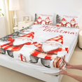 thumbnail image 3 of Manfei Cartoon Gnome Twin Sheet Sets,Merry Christmas Twin Fitted Sheet,Kids Xmas Gifts Tree Flat Sheet For Girls Boys,Microfiber Bedroom Decor,3-Piece, 3 of 7