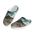 thumbnail image 2 of Balery Blue Ocean Waves Pattern Women's Fuzzy Memory Foam Slippers Fluffy Winter House Shoes Indoor and Outdoor-39/40, 2 of 7