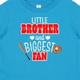 thumbnail image 4 of Inktastic Little Brother and Biggest Fan Baseball Glove and Bat Boys Baby T-Shirt, 4 of 5