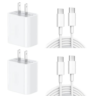 USB C Charger Fast Charging for iPhone 16 15 - 2Pack 20W PD USB C Wall Charger with 6FT Fast Charging Cable Compatible iPad Air 5th/4th, iPad Pro 12.9/11 inch, iPad 10th, iPhone 15 Pro Max/Plus