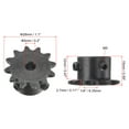 thumbnail image 2 of Uxcell 12 Teeth Sprocket 1/4" Pitch, 5mm Bore Carbon Steel with Set Screws, 2 of 6