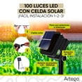 thumbnail image 2 of Luces de navidad solares 100 led esferas bola cristal copo de nieve snowflake style Artego  8 modos de uso para exteriores Guirnalda de luces Multicolor, 2 of 9