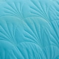 thumbnail image 4 of Set of 2 Pillow Shams King Size Floral Quilted - Perfect for Bedding Decor (Blue), 4 of 6