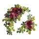 thumbnail image 4 of 2 piezas de arco de boda con flores decorativas, hojas verdes, flores artificiales rústicas Rojo, 4 of 9