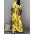 thumbnail image 5 of Robe de Plage Imprimée pour Femmes Manches Courtes Grande Taille Maillot de Bain Cover Ups, 5 of 5