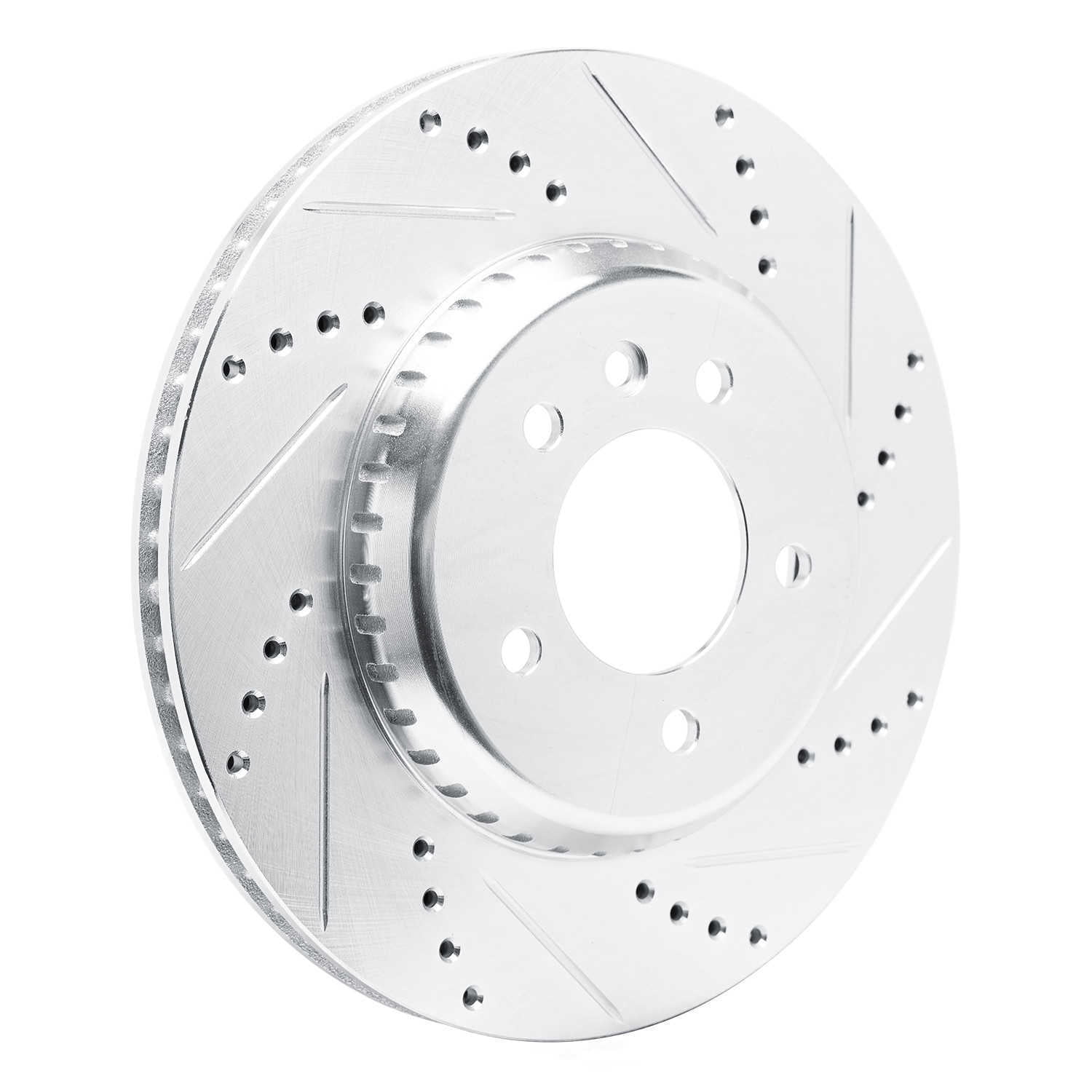 Dynamic Friction Company 631-11037R DFC Brake Rotor - Drilled And Slotted - Silver