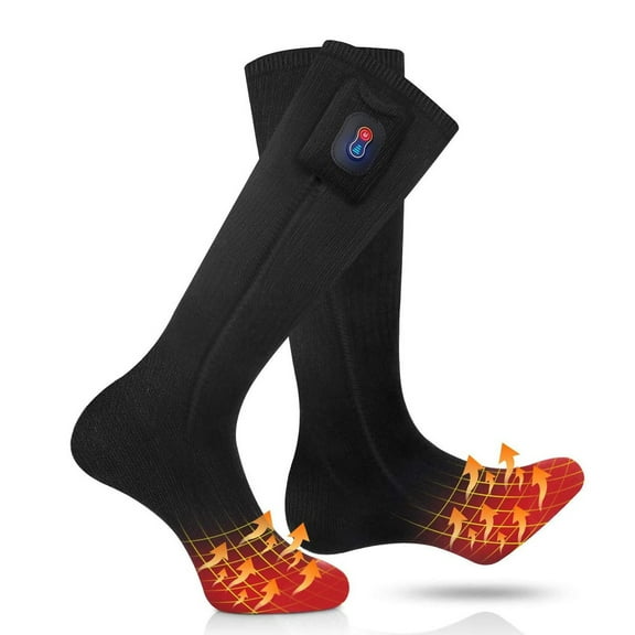 Heated Socks, Electric Socks Foot Warmers Rechargable Battery Heating Thermal Winter Feet Boot Heater Warmer with Power Display for Men Women Sports Outdoor Climbing Hiking Skiing