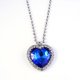 thumbnail image 4 of Entrega aleatoria Colección Navy Accesorios Corazón del mar Collar de corazón de diamantes de cadena completa azul real con colgante de cristal grande en forma de garra, 4 of 5