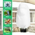 thumbnail image 2 of Plant Winter Frost Blanket Non-Woven Fabric Protective Cover for Outdoor Shrubs Trees Potted Plants Cold Weather Frost Jackets Easy Use Drawstring Zipper, 2 of 7