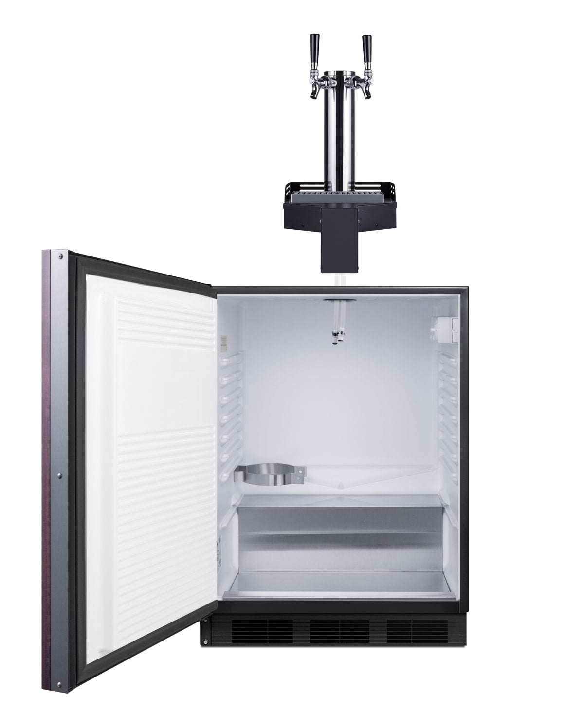 Summit Sbc58bliffltwadalhd 24" Wide 5.8 Cu. Ft. Panel Ready Built-In Double Tap Kegerator