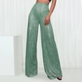 thumbnail image 2 of Pantalones acampanados de cintura alta con lentejuelas para mujer - Lentejuelas brillantes para discotecas/fiestas (S-XXL), 2 of 6