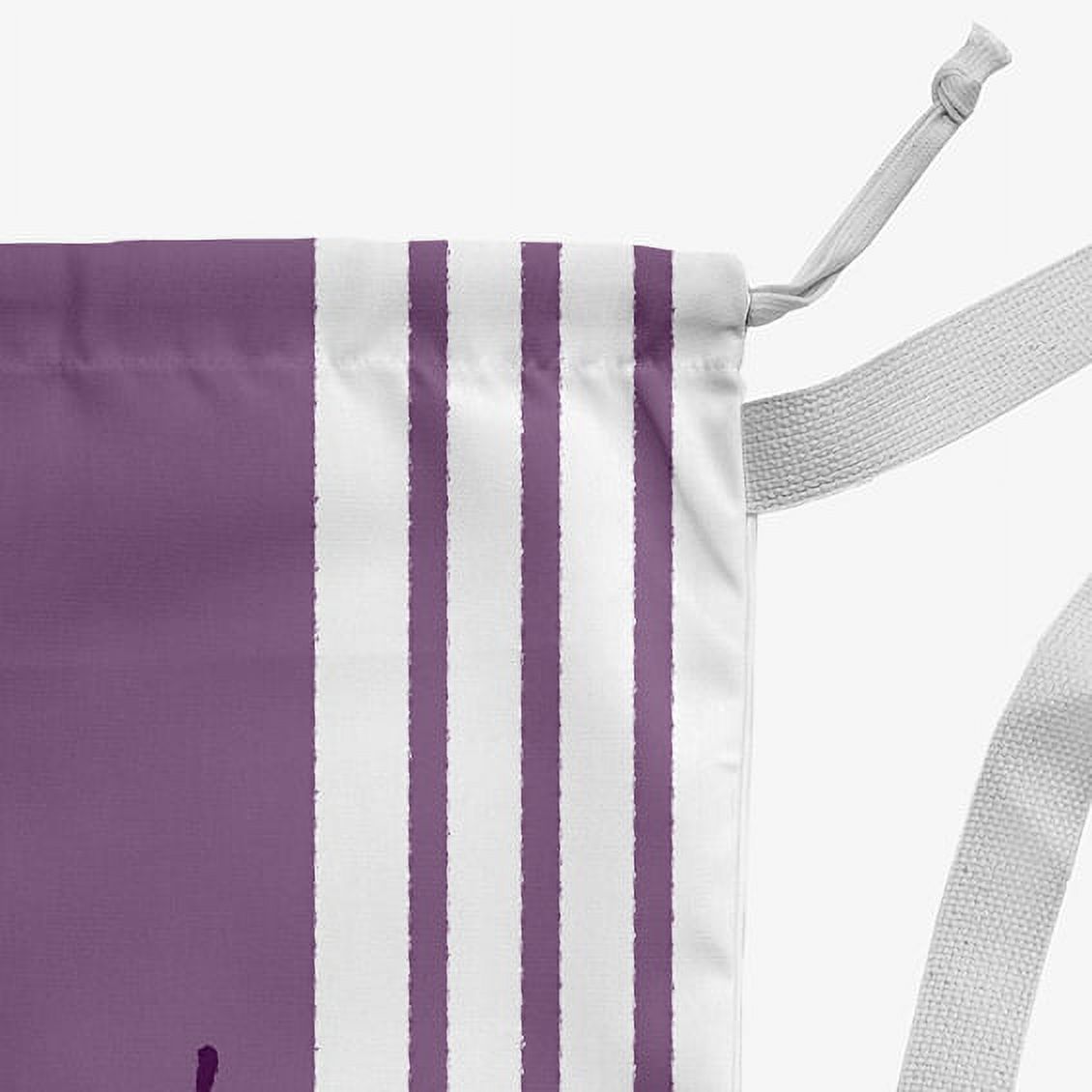 Simply Daisy Jingle on a Stripe 18 x 29 in Lavender Laundry Bag