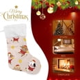 thumbnail image 4 of Coolnut Cow Print Christmas Stocking Personalized Large Candy Stocking, Xmas Stockings Decoration Hanging Gift for Family Holiday Party Ornaments Decor Fireplace, 4 of 7