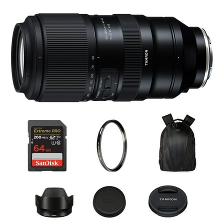 Tamron 50-400mm f/4.5-6.3 Di III VC VXD Lens-Sony E 64GB SDXC Tiffen Filter Kit