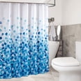 thumbnail image 2 of PiccoCasa 100% Polyester Fabric Bathroom Showers Curtains with 12 Hooks, 72"x72", Blue, 2 of 7