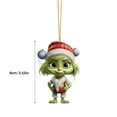 Grinch Tree Decorations Christmas, Christmas Ornaments 2024, Acrylic