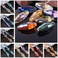 thumbnail image 3 of U8MO 5pcs 32x13mm Big Rugby Oval Faceted Crystal Glass Loose Beads for Jewelry Making-9# Black Colorful, 3 of 5