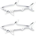 thumbnail image 1 of 2Pc Hollow Fish Shark Emblem Premium Car Badge Sticker Fender Boot Fender Boot Trunk For Chevrolet Camaro Corvette, 1 of 6