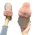 thumbnail image 3 of Aayomet Slippers Women Memory Foam Cozy Warm Bedroom Shoes Slip on Slippers Indoor Outdoor,Pink 38, 3 of 5