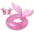 thumbnail image 1 of Mermaid Children Swimming Ring Float with Arm Rings Inflatable Kids Floating Bed Safety Swim Circle Ring Children Waist Pool Party Toy, 1 of 8