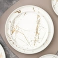 thumbnail image 4 of Stone Lain Zora Porcelain 4 Piece Salad Dinner Plate Set, Serving Dishes, White & Gold, 4 of 7