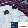 thumbnail image 3 of Heated Electric Blanket Queen Size - 84" x 90" Heating Blanket with Dual Control, 10 Heating Levels & 8 Hours Auto Off, Soft Warm Flannel Blanket, Christmas Birthday Gifts for Senior Grandma, 3 of 9