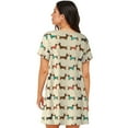 thumbnail image 6 of Cotton Nightgowns for Women - Dachshund Dog Puppy Footprint Sleep Shirts for Women's Nightgowns & Sleepshirts, Soft Cotton Pajama Dress Shirts for Women, House Dress Sleepwear for Women, 6 of 7