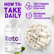 Lifestyle Keto - Ketogenic Weight Loss - Energy & Focus Boosting Dietary Supplements for Weight Management & Metabolism - Advanced Fat Burn Raspberry Ketones Pills - 60 Capsules (1 Pack)