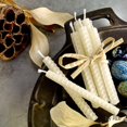 thumbnail image 3 of Rite Lite 45ct Hand Rolled Natural Honeycomb Beeswax Hanukkah Candles 4.25" - Ivory, 3 of 7