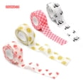 thumbnail image 3 of Graflsoa Lot de 4 Pansements Adhésifs pour Doigts - Design Mignon, Anti-Callus, 1 Pouce x 5 Yards, Tissu Non Tissé, Idéal pour les Étudiants (Panda, Carreaux Rouges, Cœur, Sourire), 3 of 6
